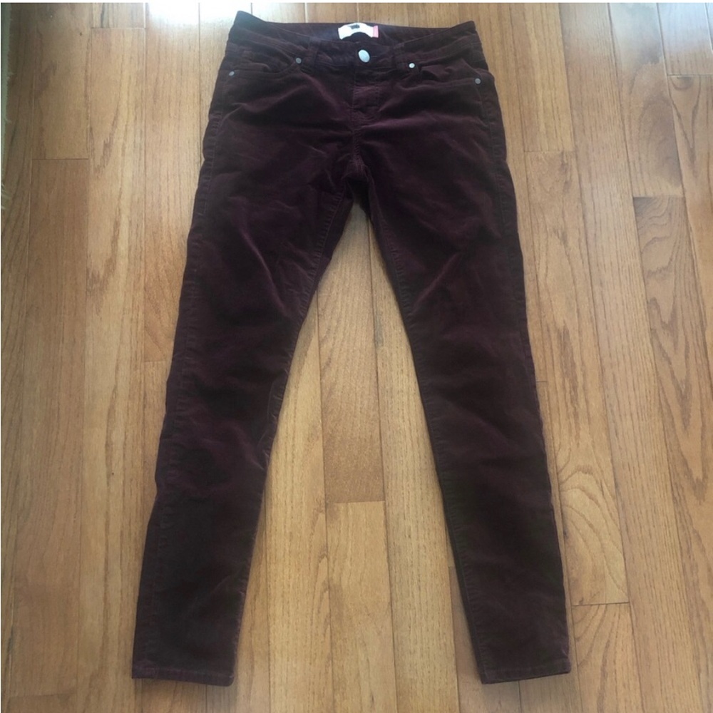 NWOT CABI Burgundy Maroon Wine Vineyard Corduroy Size 4 Skinny Pants Fall Winter - Picture 3 of 10